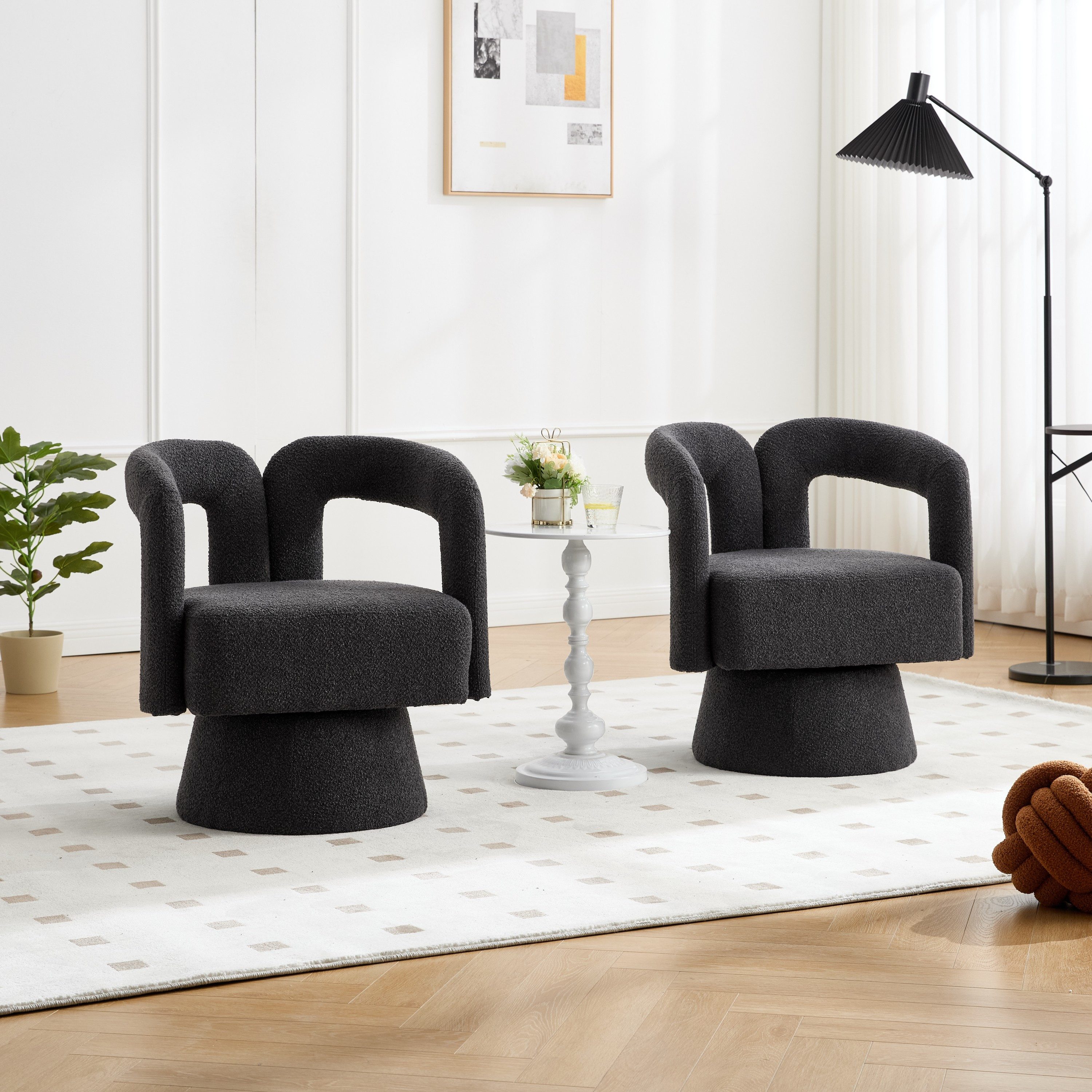 LVHOM Drehsessel M-Form 360 Grad drehbare Cuddle Barrel-Akzentstühle (runde günstig online kaufen