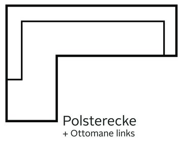 Home affaire Ecksofa Belfort L-Form, mit Federkern, wahlweise mit Bettfunktion und Stauraum