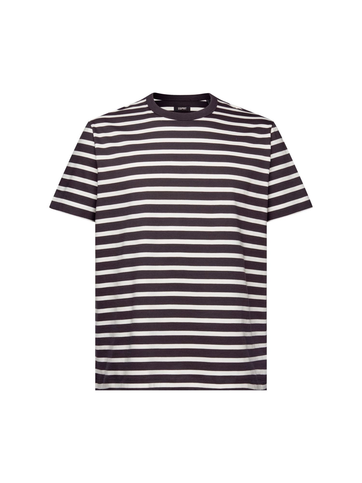 Esprit Collection T-Shirt Streifen-T-Shirt aus nachhaltiger Baumwolle (1-tlg) ANTHRACITE
