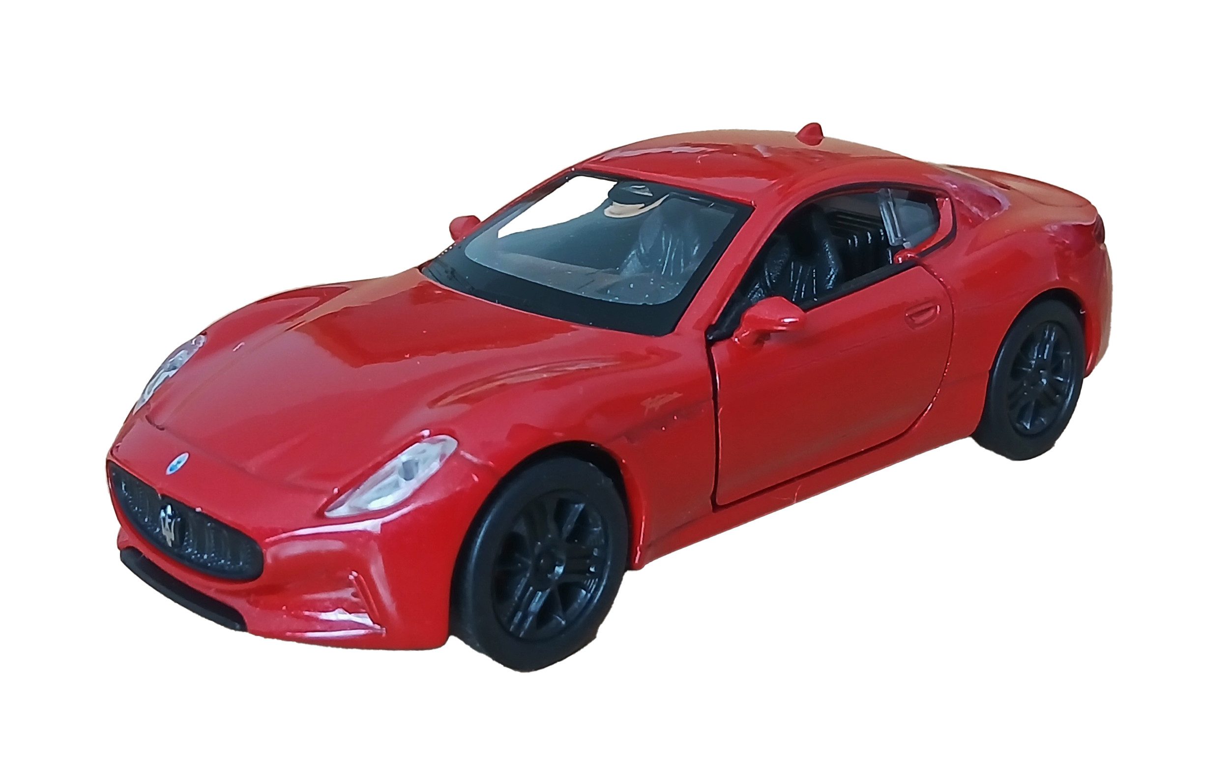 Welly Modellauto MASERATI GranTurismo Folgore Modellauto Metall mit Rückzug 34 (Rot), Modell Auto Spielzeugauto Spielzeug Kinder Geschenk