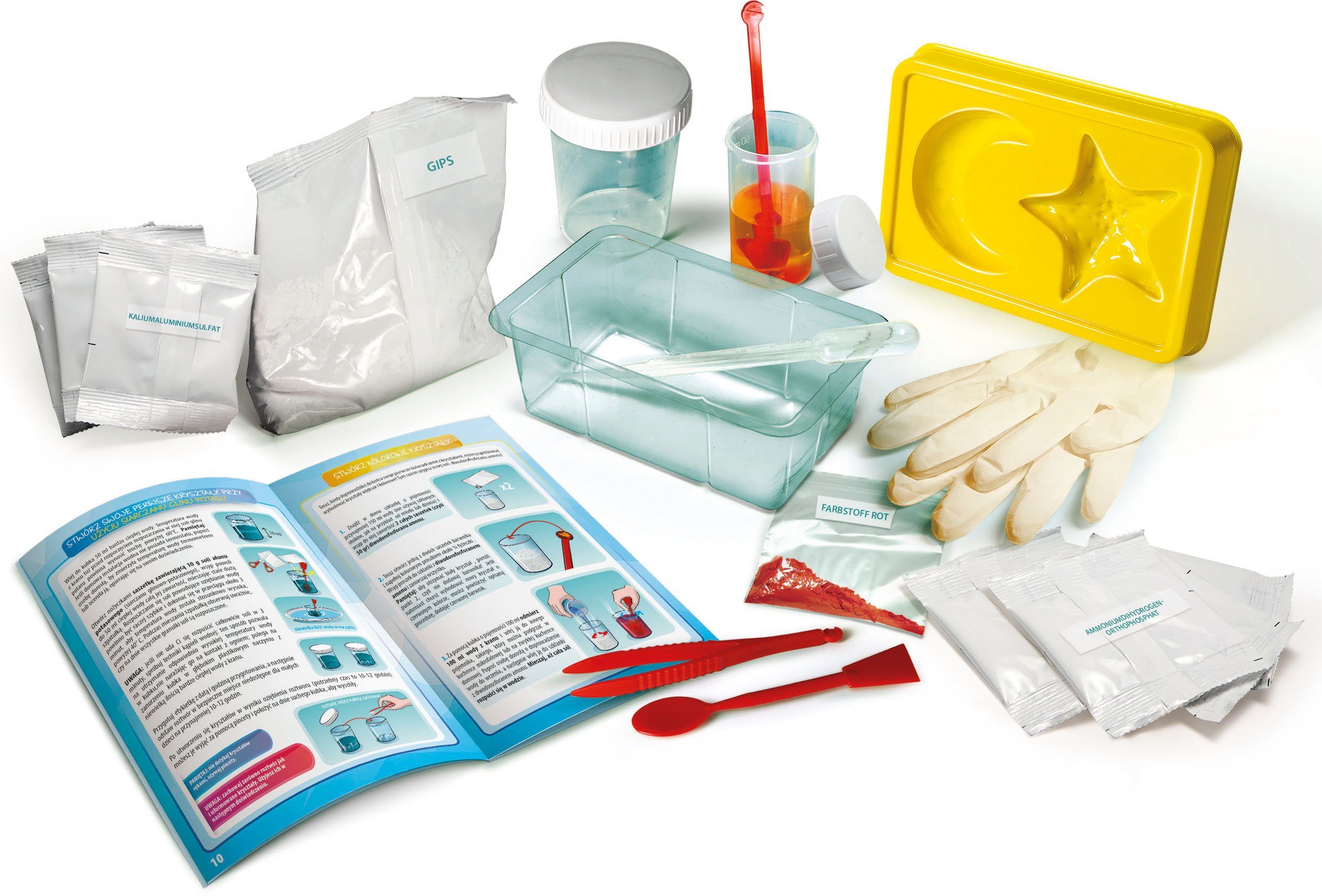 Clementoni® Experimentierkasten Galileo, Kristalle selbst züchten neu, Made in Europe