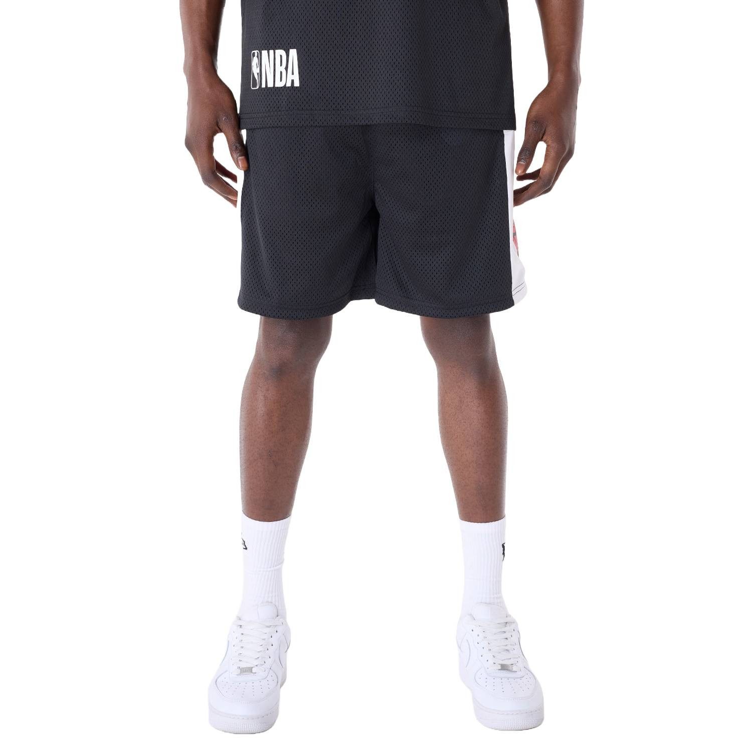 New Era Trainingsshorts Short New Era NBA Chicago Bulls mesh elastischer Bund mit Kordelzug