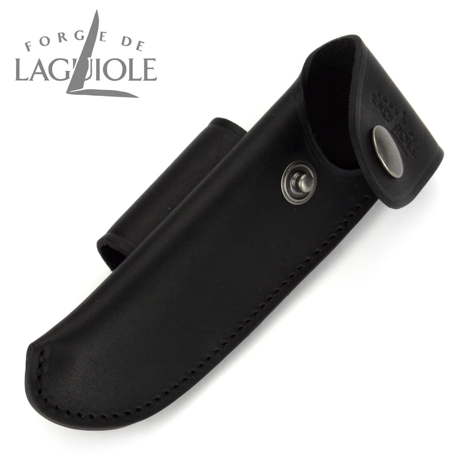Forge de Laguiole Messertasche B 3 N, Gürteletui für Laguiole Messer mit 11/12cm Grifflänge - Leder schwarz