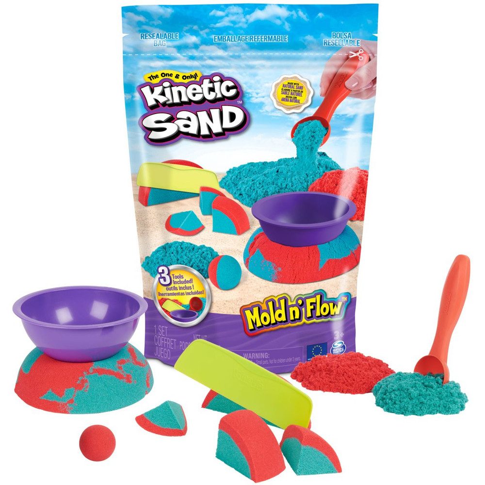 Spin Master Spielsand Kinetic Sand - Spielset - Mold n' Flow
