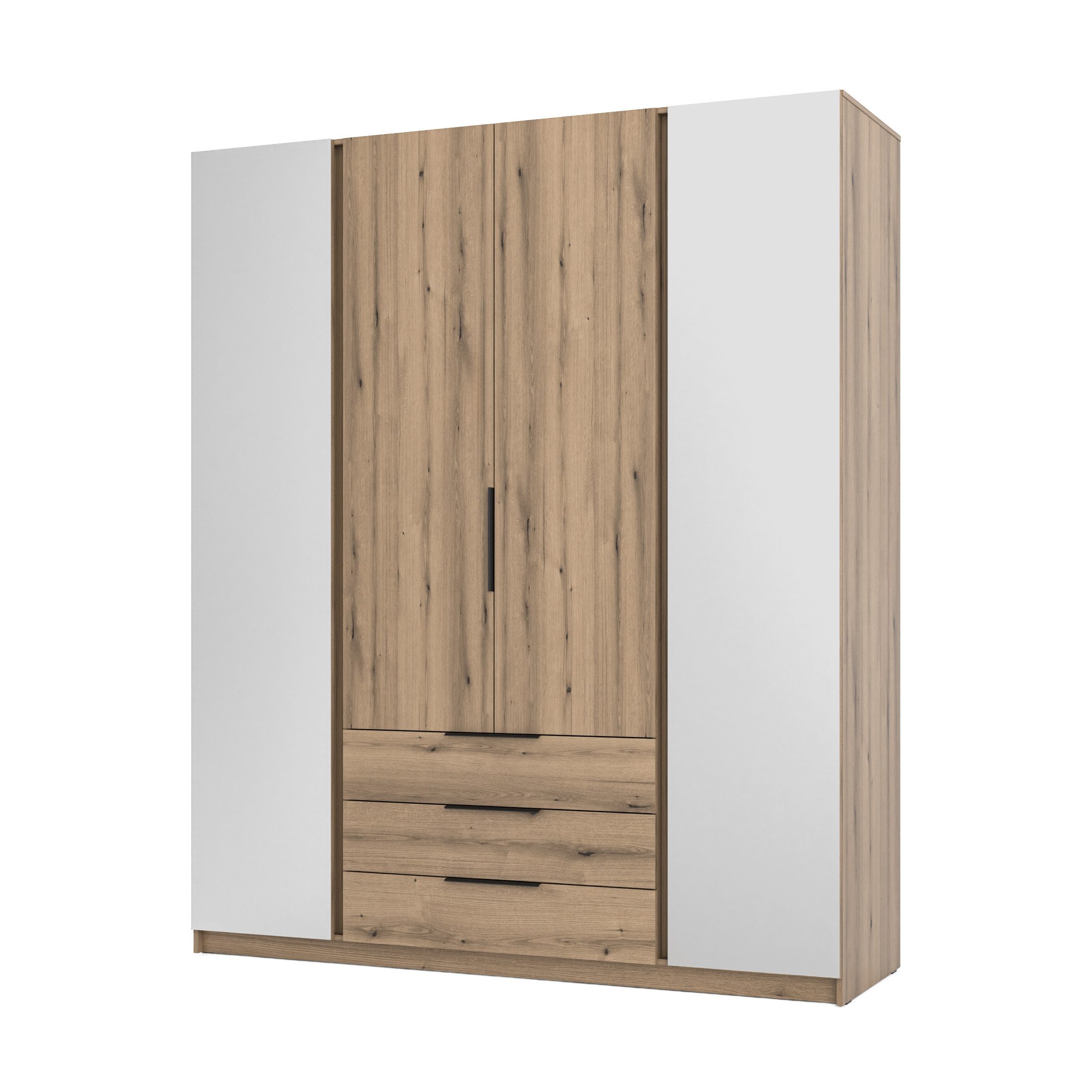 Beautysofa Kleiderschrank KAYA IX mit Spiegel und drei Schubladen