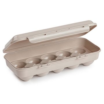 meberg Aufbewahrungssystem, Kunststoff BPA frei, (3-tlg), Eierbox für 10 Eier 3er Set Kunststoff BPA frei Eier-Transportbox stapelbare Eieraufbewahrung Aufbewahrungsbox Eierbehälter für Kühlschrank