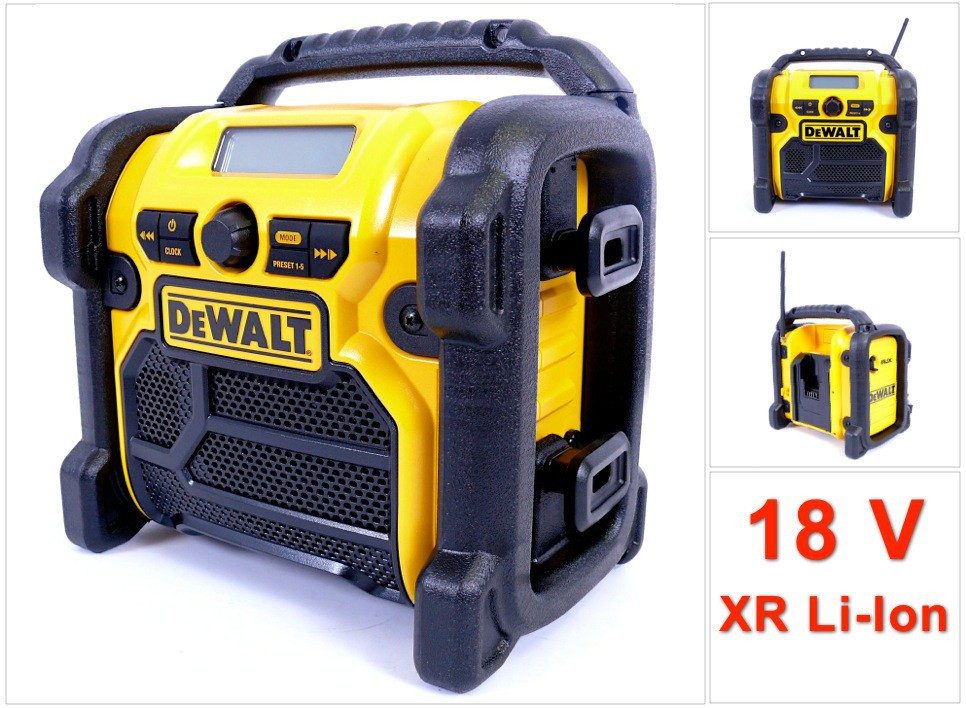 DeWalt DCR 019 10,8 V- 18 V Li- Ion Baustellen Radio Solo, ohne Akku & ohne Baustellenradio