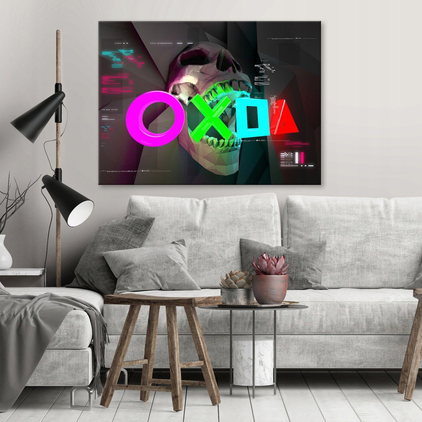 Wallarena Leinwandbild Kinderzimmer Jungen Game Gaming Gamer Abstrakt Bilde günstig online kaufen