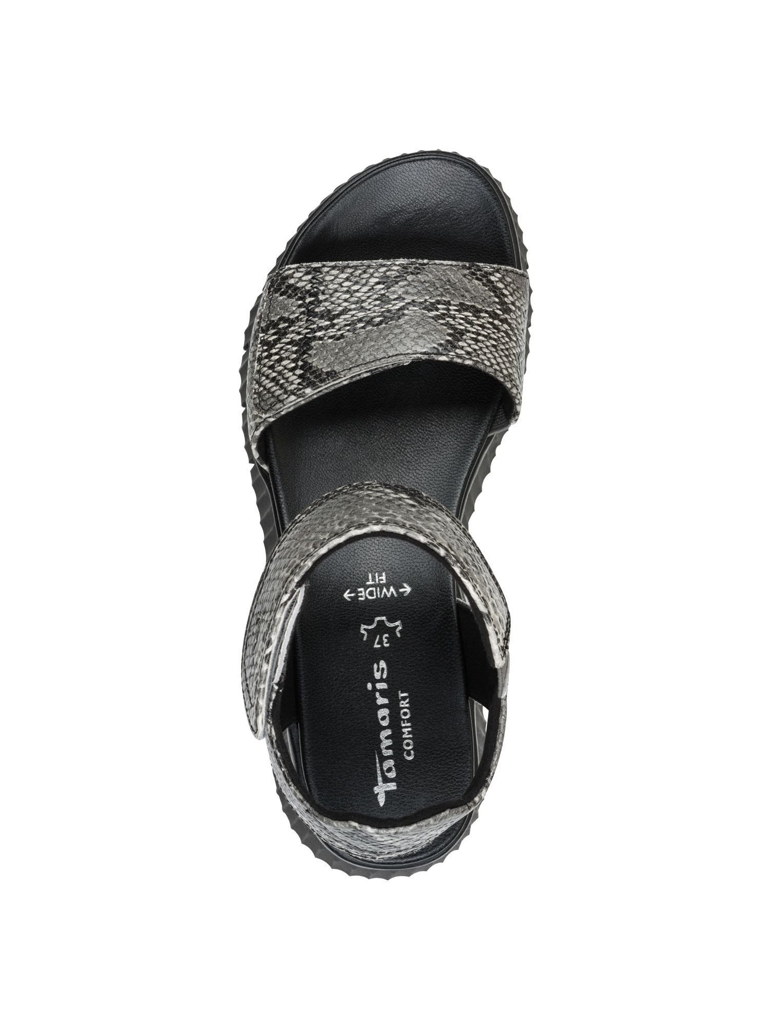 Tamaris WIDE FIT MultiAdjustable, comfortFit aus Leder Sandale comfortFit