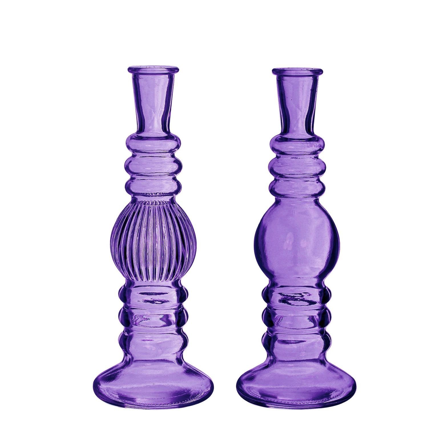 NaDeco Dekovase Glasvase "Florence" in Lila, günstig online kaufen