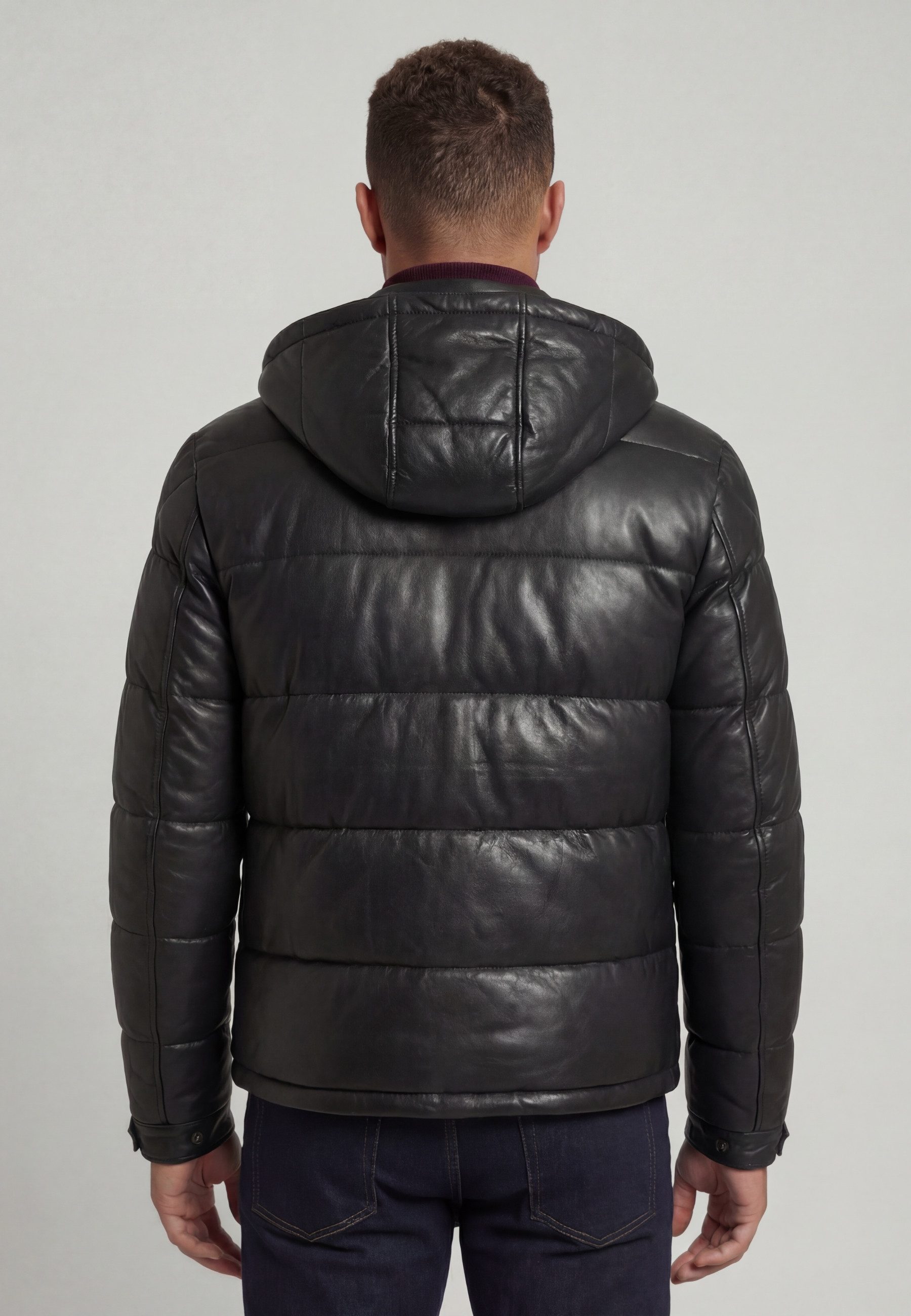 RICANO Lederjacke Vince Leder-Steppjacke aus Lamm-Nappa-Leder