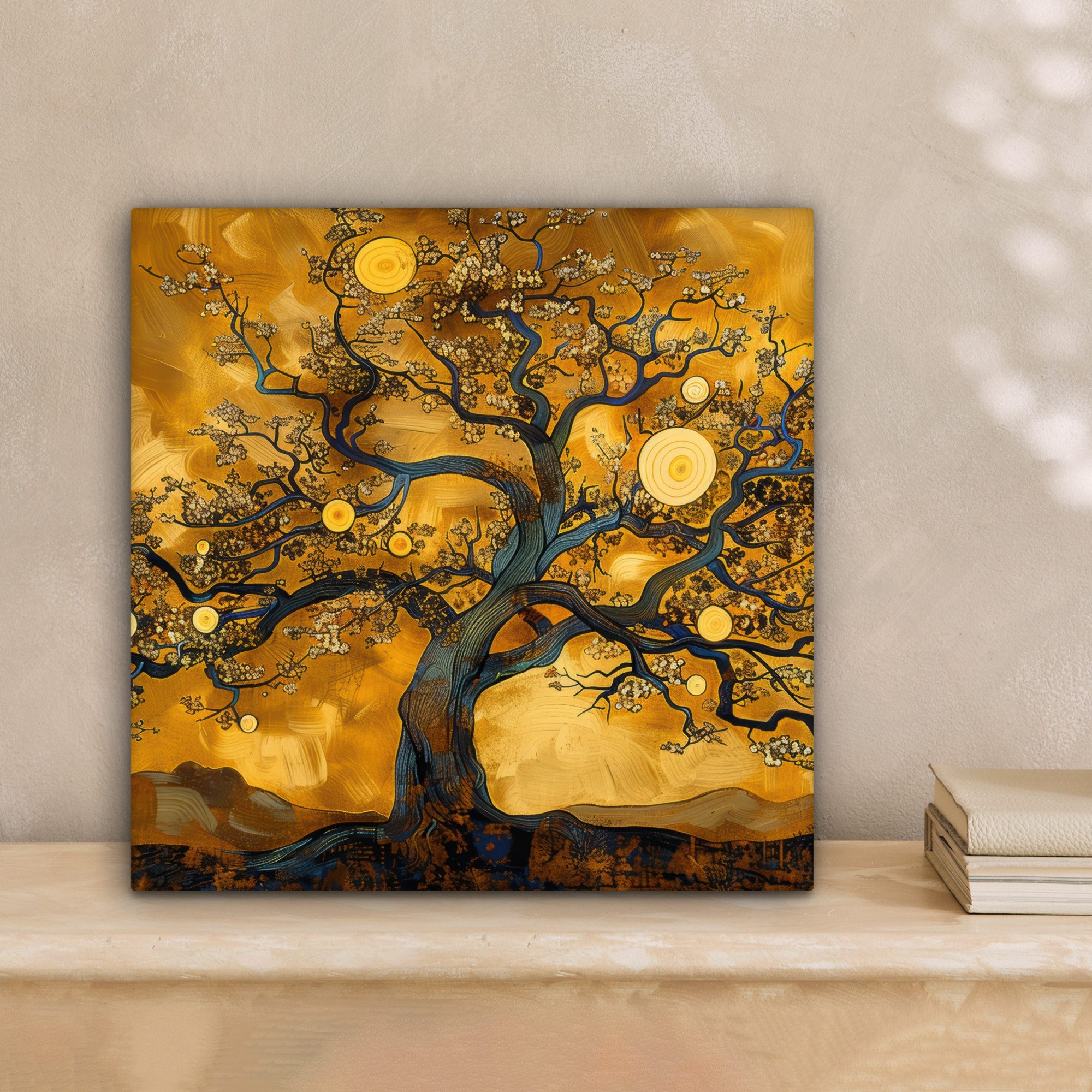 OneMillionCanvasses® Leinwandbild Baum - Baum des Lebens - Abstrakt - Gold, günstig online kaufen