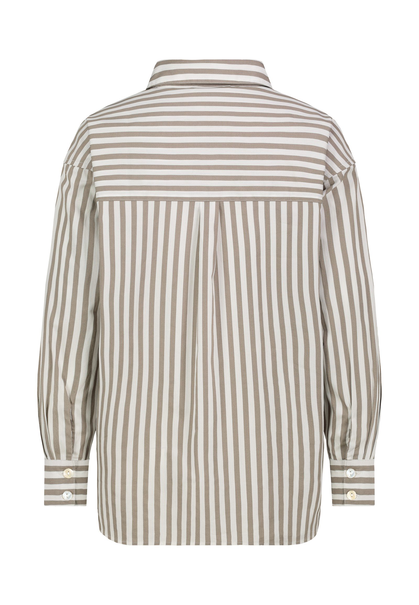 SUBLEVEL Langarmbluse Damen Bluse gestreift Hemdbluse, überschnittene Schul günstig online kaufen