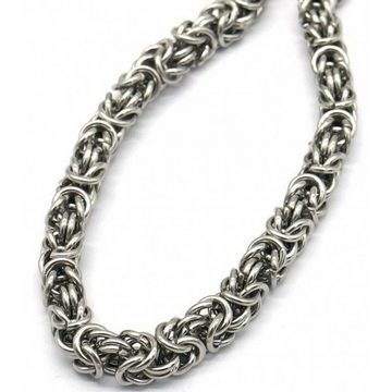 KARMA Statementkette Herrenkette Königskette Edelstahl silber 55 cm (Herrenschmuck Männerschmuck), Halskette Herren massiv