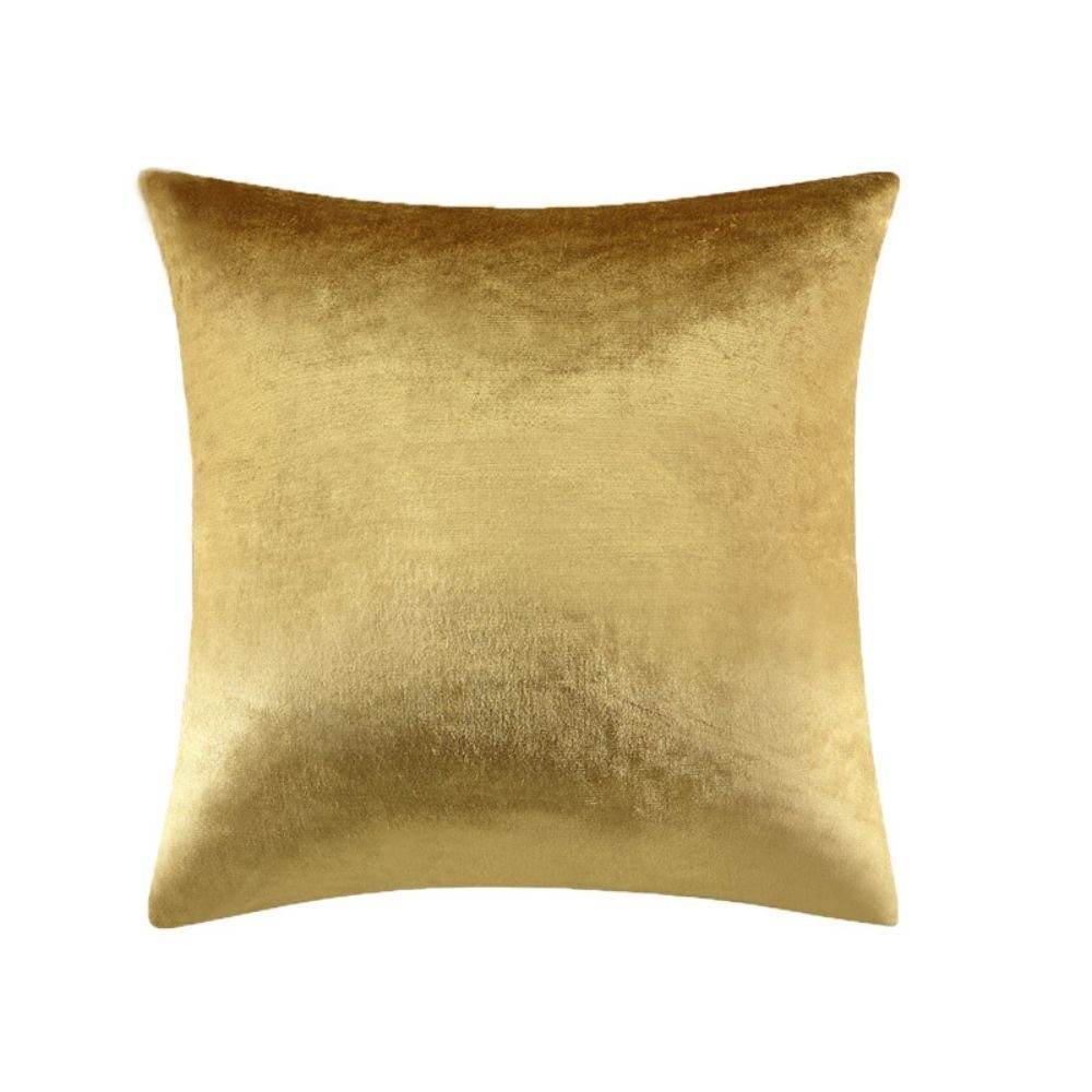 Kissenbezüge Luxus Decor für Sofa Couch Wohnzimmer,Gold Kissenbezug 45x45 2er Set, LENBEST