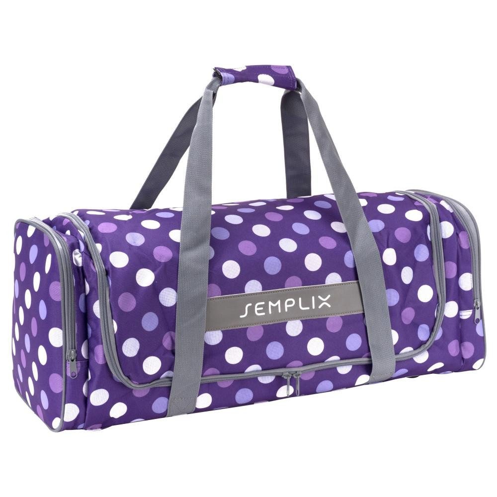 Semplix Nähmaschinentasche - Plottertasche, Aufbewahrungstasche Polka Dots