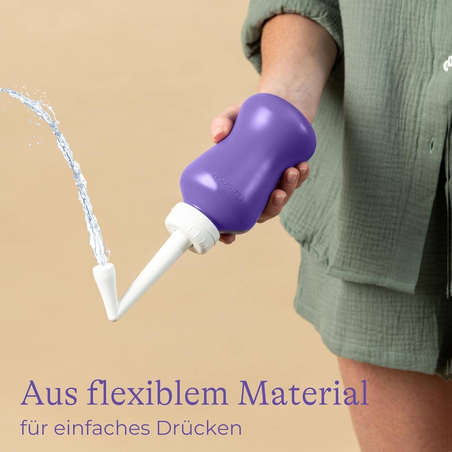 Lansinoh Mobiles Bidet Intim-Dusche - 360 ml - sanfte und hygienische Reinigung (Ergonomische Sprühdüse), Wiederverwendbar, Ideal für die Intimhygiene nach der Geburt