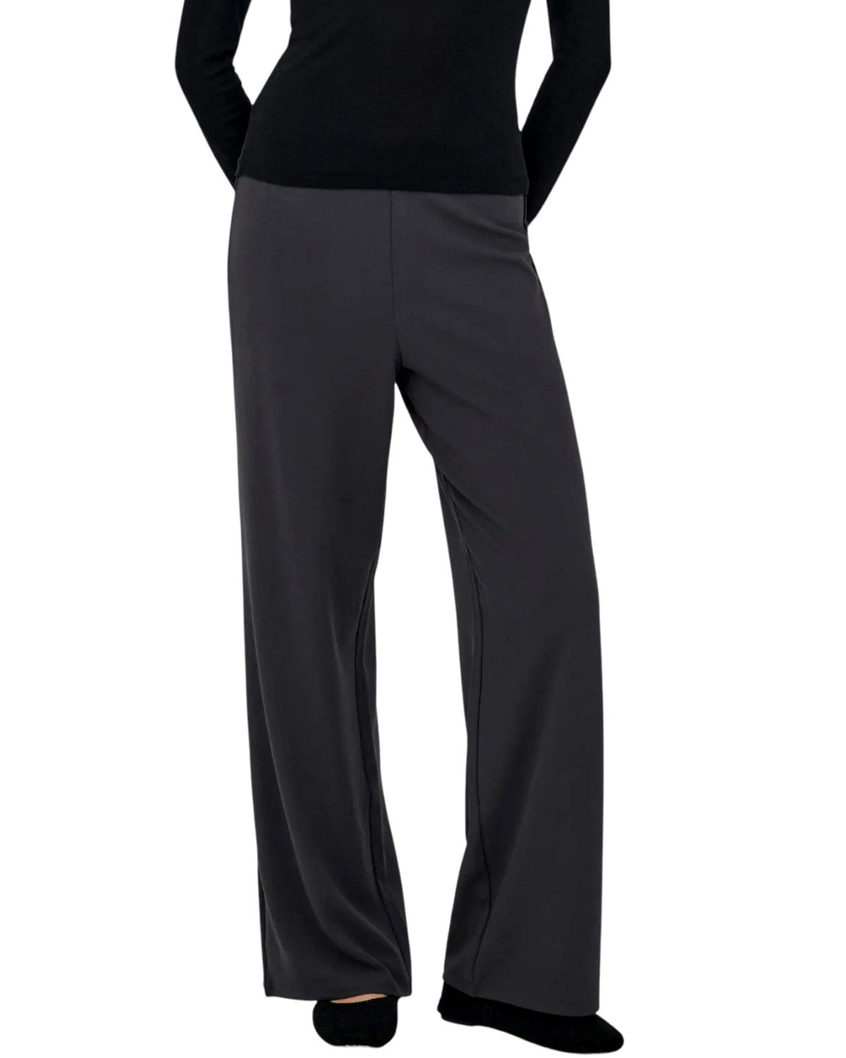 ONLY Stretch-Hose Mid Waist mit weitem Bein bequem & trendy