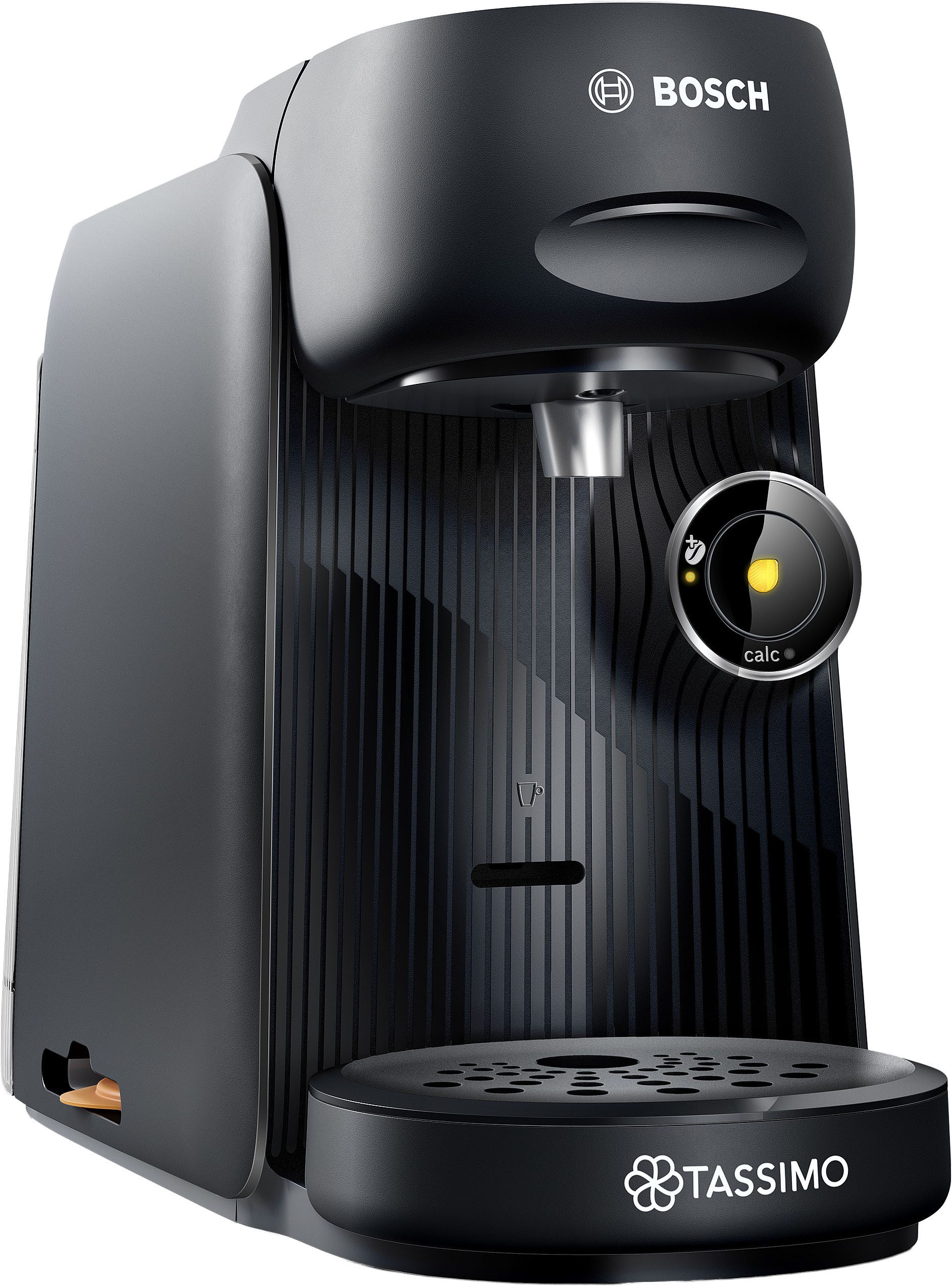 TASSIMO Kapselmaschine FINESSE friendly TAS162E, intensiverer Kaffee auf Kopfdruck, aus Recyclingmaterial, mehr Intensität per Knopfdruck, schwarz