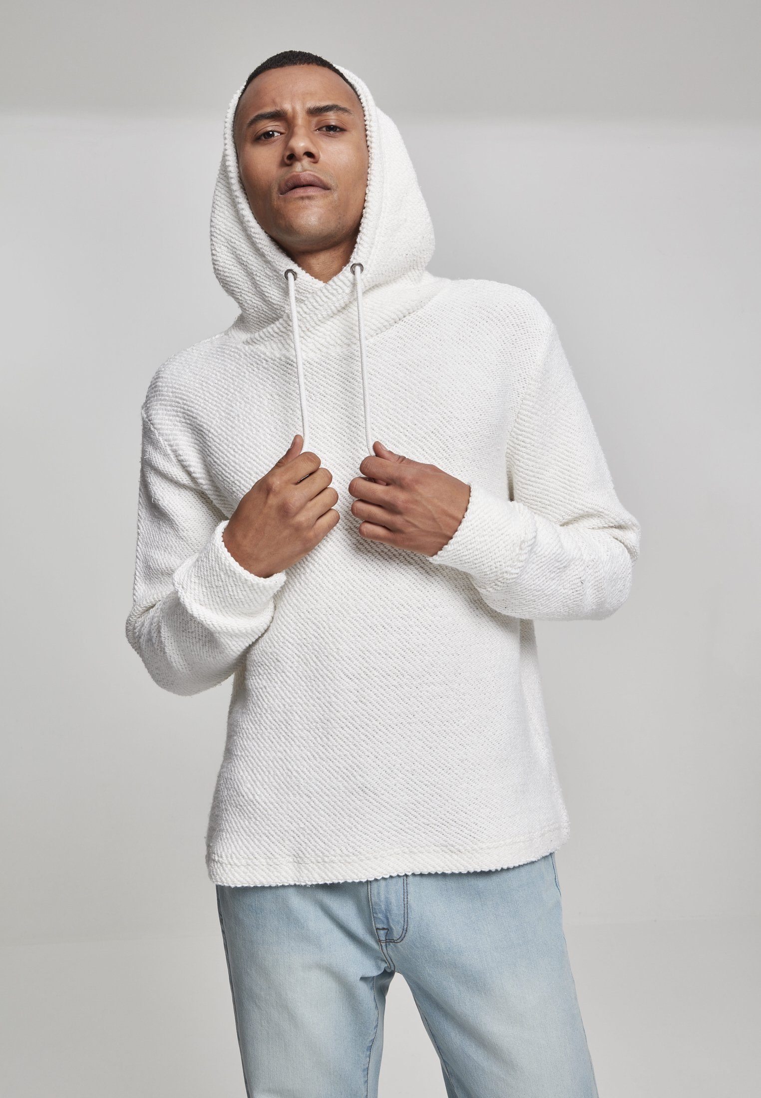URBAN CLASSICS Sweater Herren Terry Hoody Loose Out offwhite (1-tlg) Inside