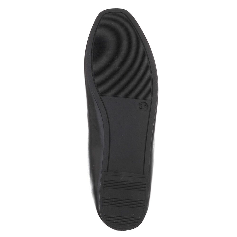 Ital-Design Minimalistische Damen Ballerinas für Alltag und Freizeit Ballerina (91554519) Blockabsatz Klassische Ballerinas in Schwarz