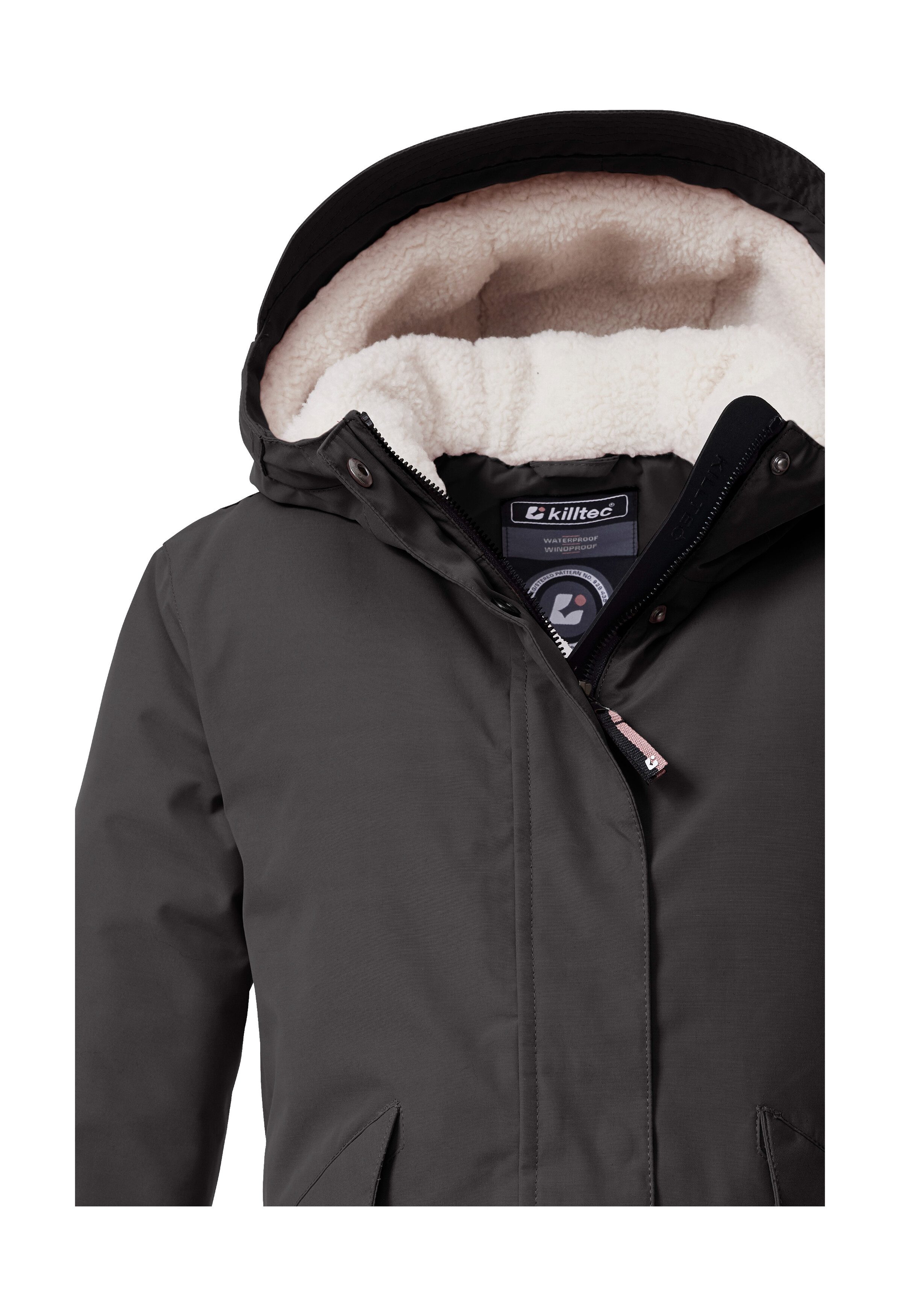Killtec Funktionsjacke KOW 235 GRLS JCKT Wind- und wasserdichte Kids-Jacke mit Teddyfell und Teflon EcoElite™