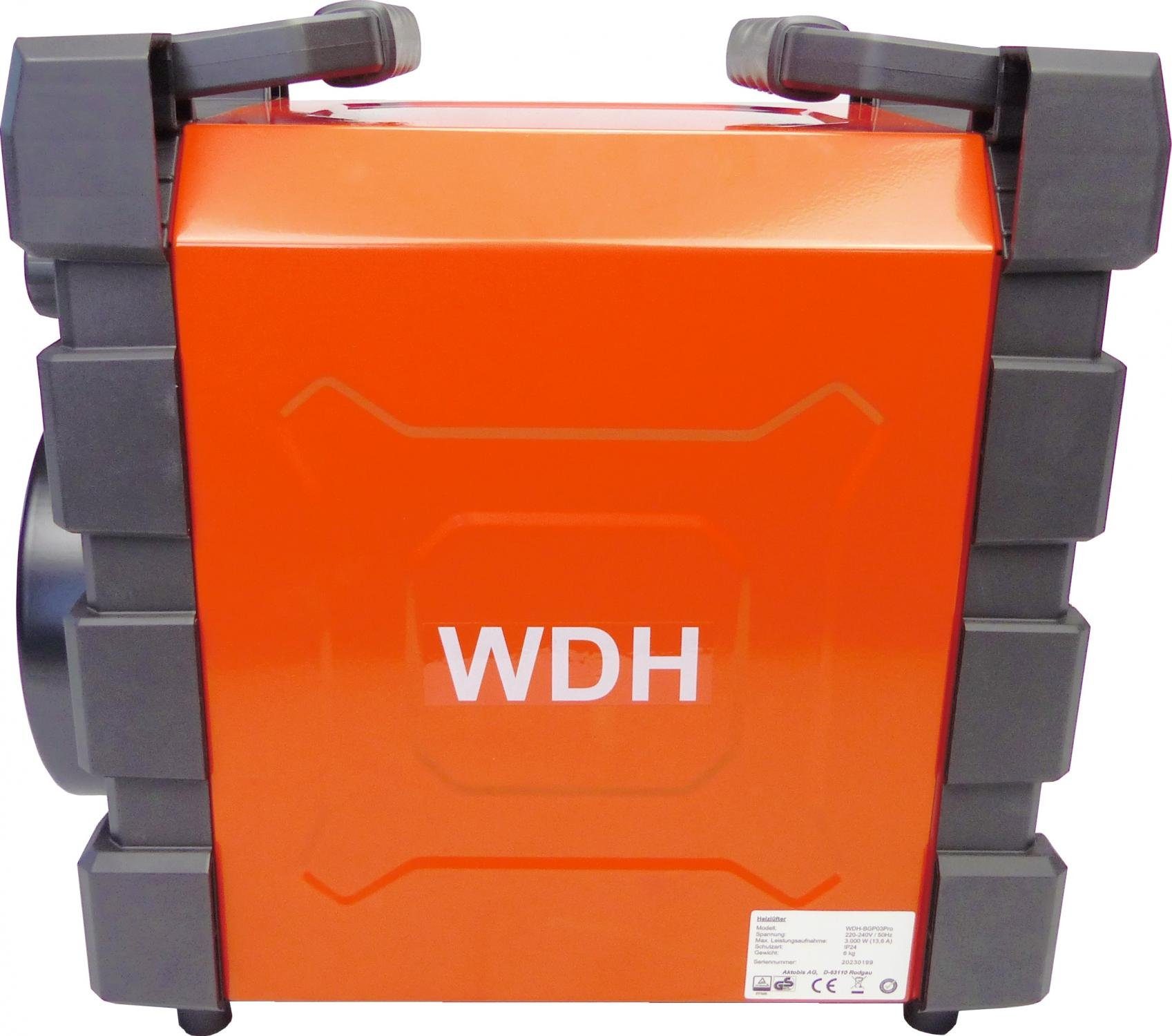WDH Heizgerät WDH-BGP03Pro, 3.000 W, hohe Ausgangswärme