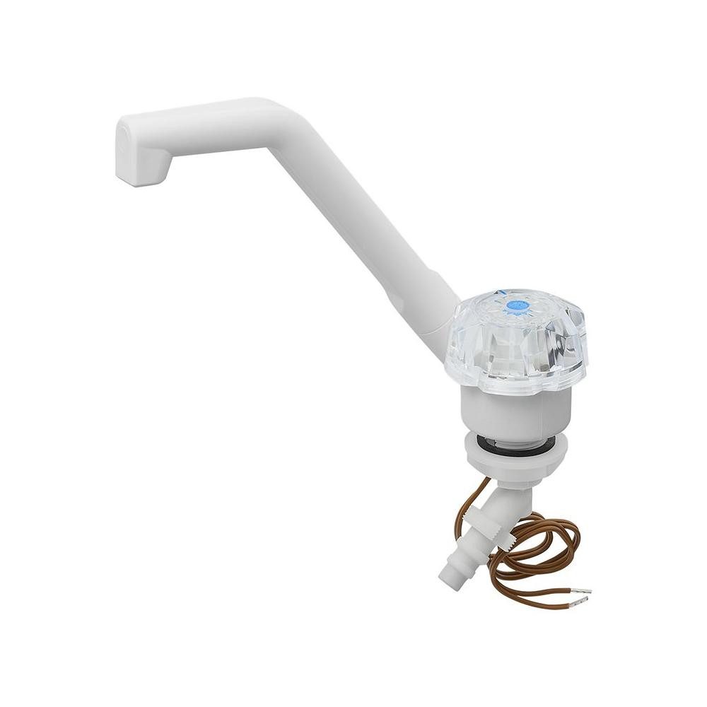 APT Standarmatur Kalt-Wasserhahn De Luxe 12V Ø20 mm – Klappbar, Weiß, für Wohnmobil & B (Keine Angabe, Keine Angabe)