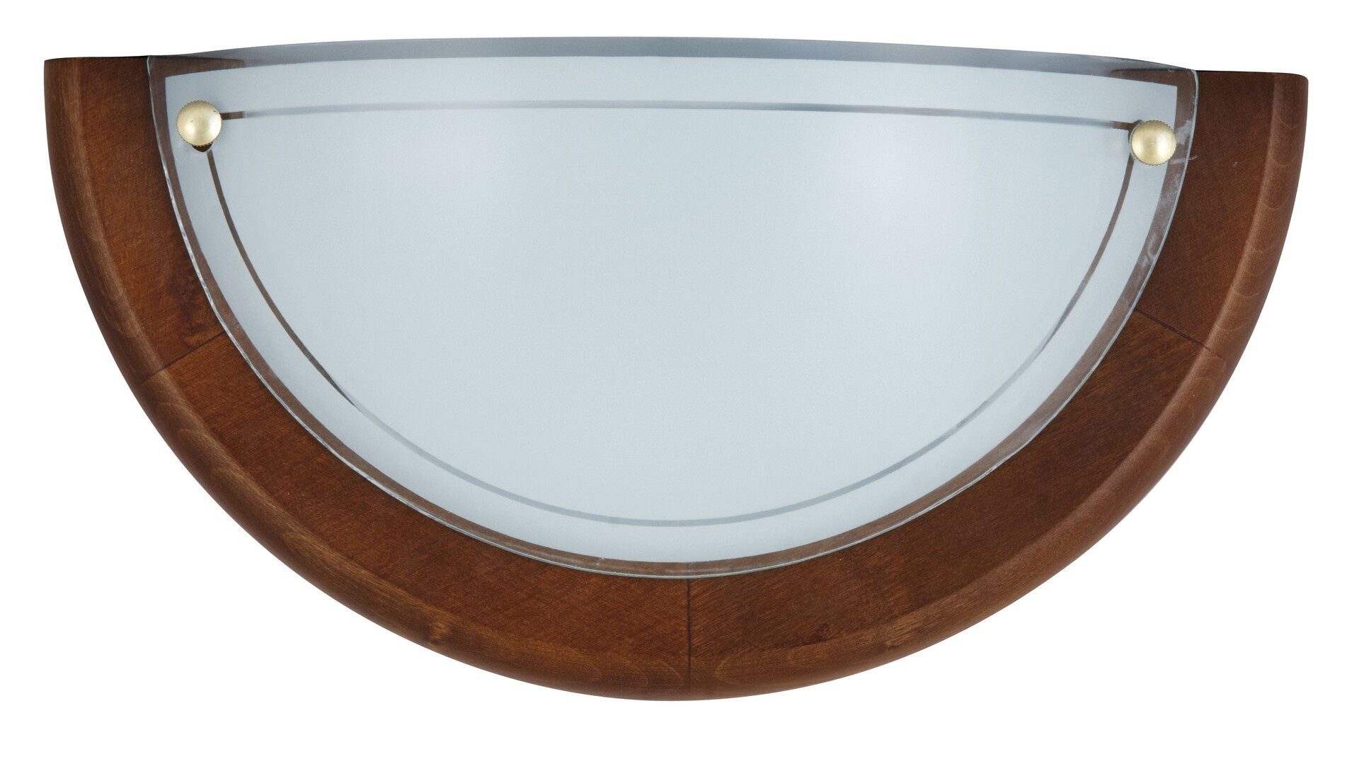 Rabalux Wandleuchte "Ufo" Holz, braun, rund, E27, eiche+opalglas, IP20, ø300mm