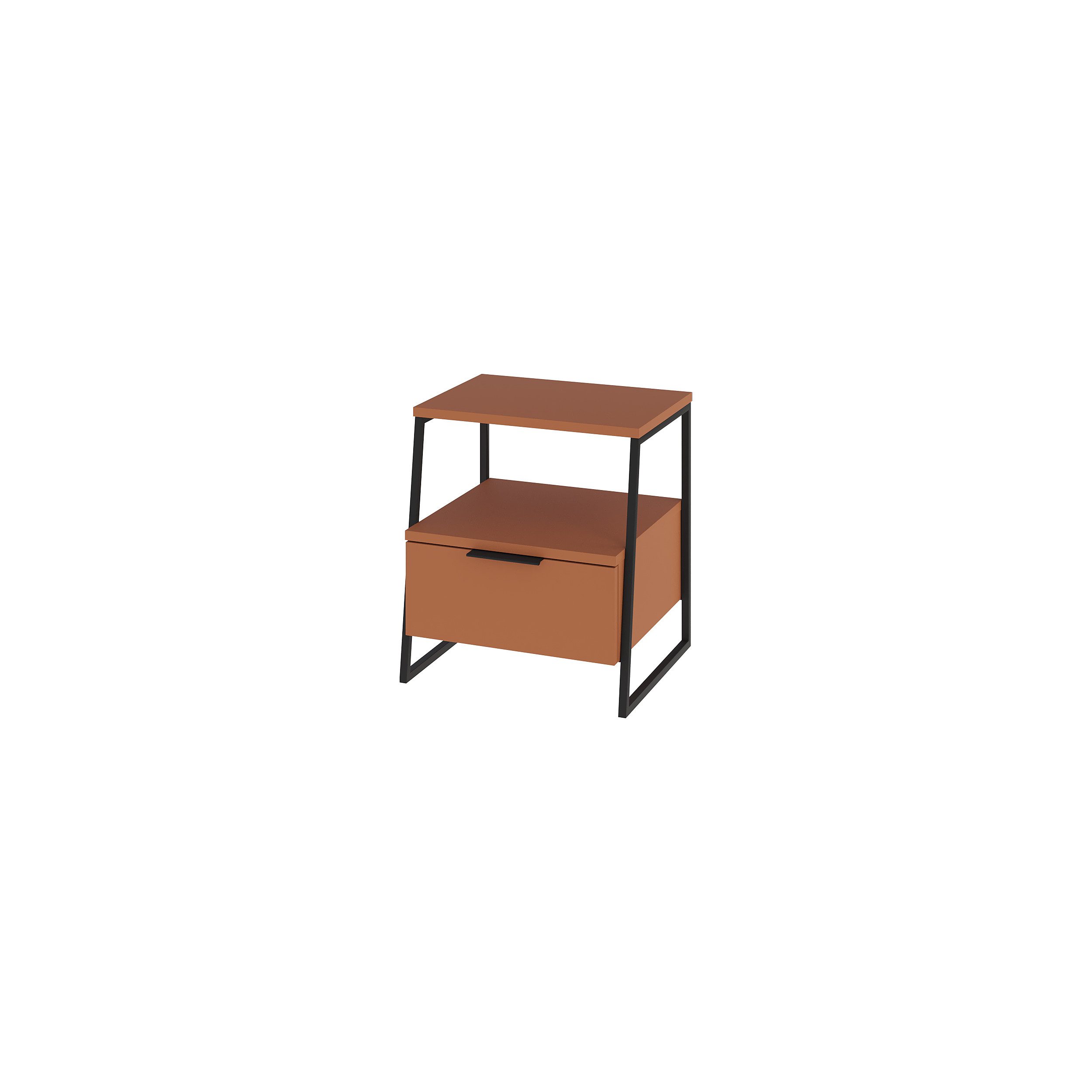 Decortie Nachttisch Pal mit Schubladen Kommode 45 x 40 x 50 cm (1 Kommode), Moderner Nachttisch,Kommode 45 x 40 x 50 cm