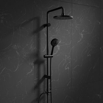 Görbach Duschsystem Regendusche Duschsystem ohne Duscharmatur, Edelstahl Duschset, mit Duschstange 92cm und Rund ABS Duschkopf D20cm