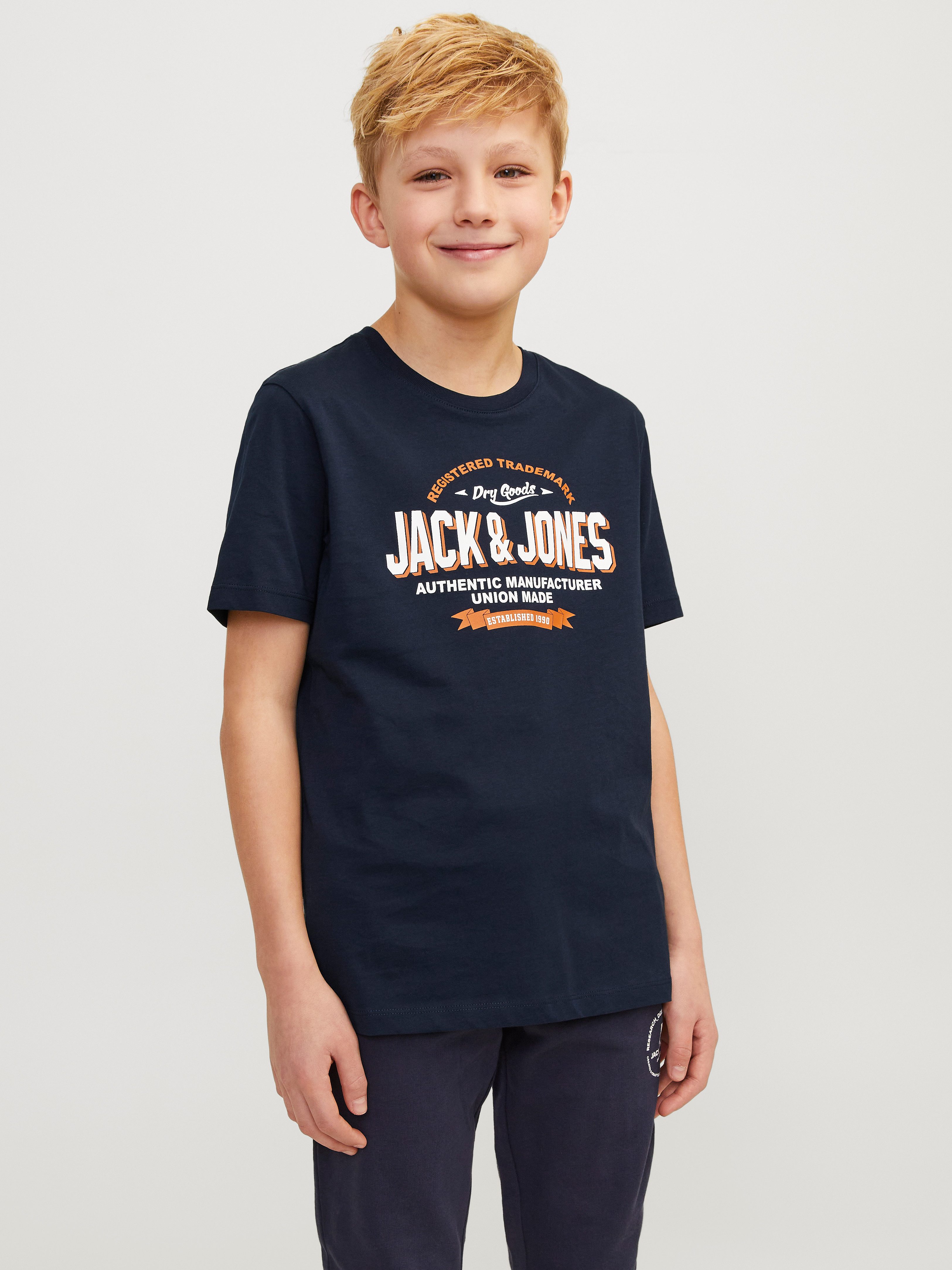 Jack & Jones Junior Rundhalsshirt JJELOGO TEE SS O-NECK 2 COL S NOOS JNR