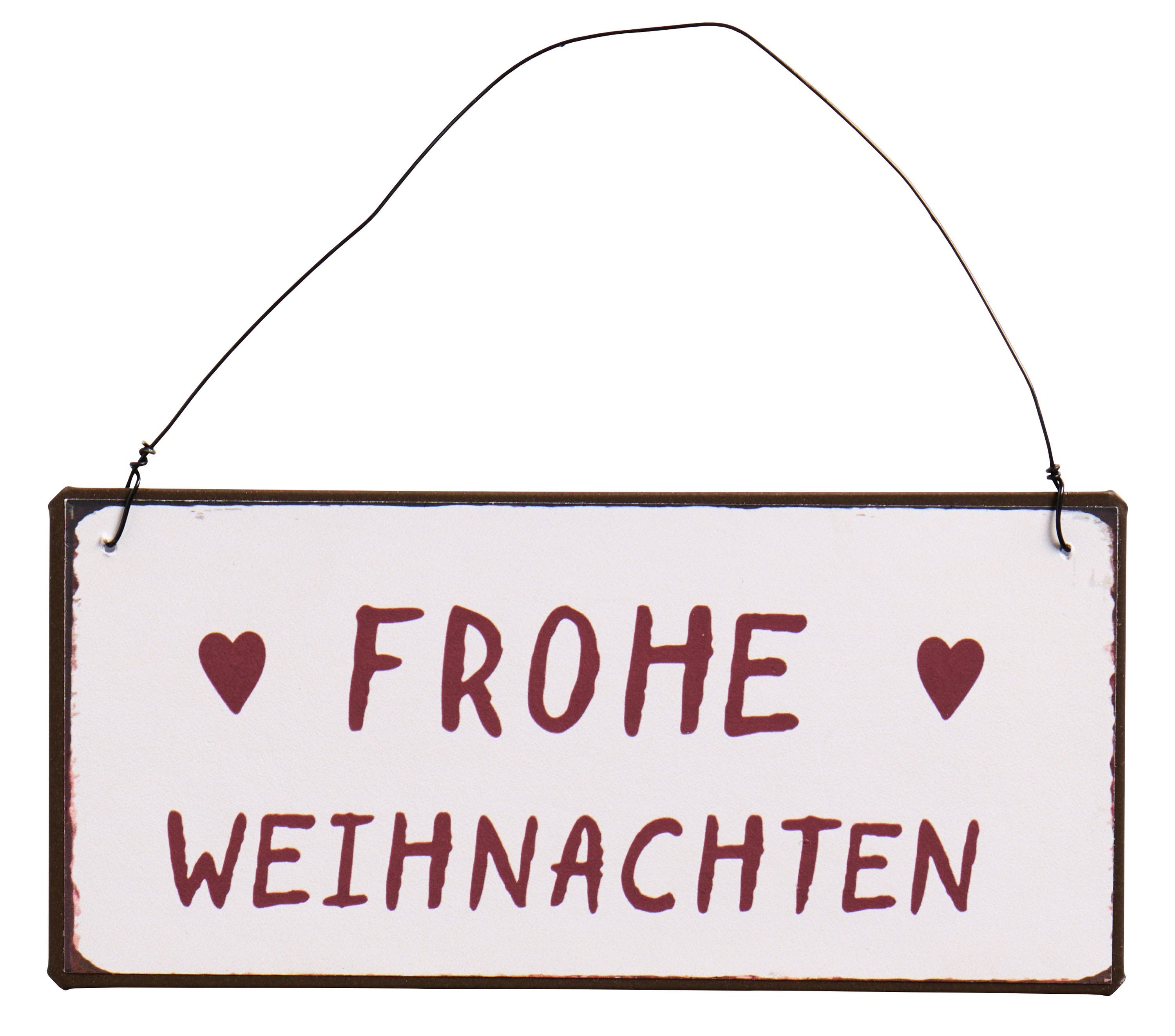 Ib Laursen Metallschild Ib Laursen - Wandschild Metallschild Schild "Frohe Weihnachten"
