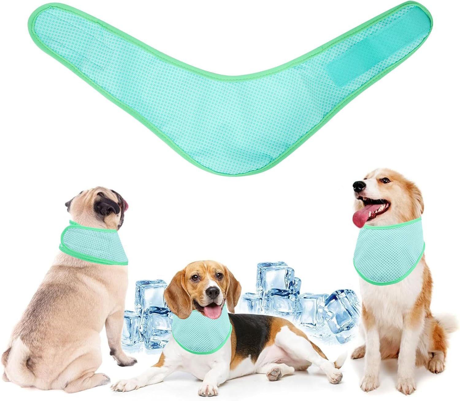 Coonoor Tier-Halstuch Kühlendes Hundehalstuch Hunde-Halsband atmungsaktives Kühlhalsband, für Haustiere, sofort kühlendes Halstuch, Eisschal für den Sommer