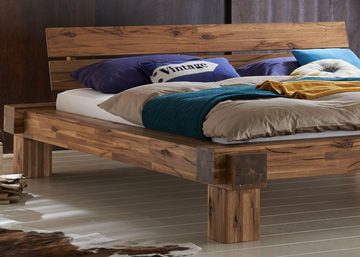 SAM® Holzbett Elke, Akazienholz massiv, Doppelbett im rustikalen Design