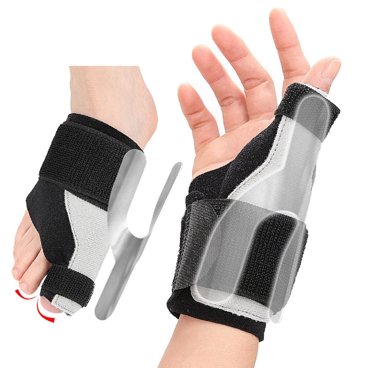 COOL-i ® Handgelenkstütze Daumen Handgelenk Bandage mit Alu Schiene, verstellbar, für links & rechts, stabil & komfortabel im Alltag