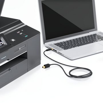 deleyCON deleyCON 1,5m USB C Kabel Datenkabel USB 2.0 USB-B zu USB-C Computer Tintenstrahldrucker
