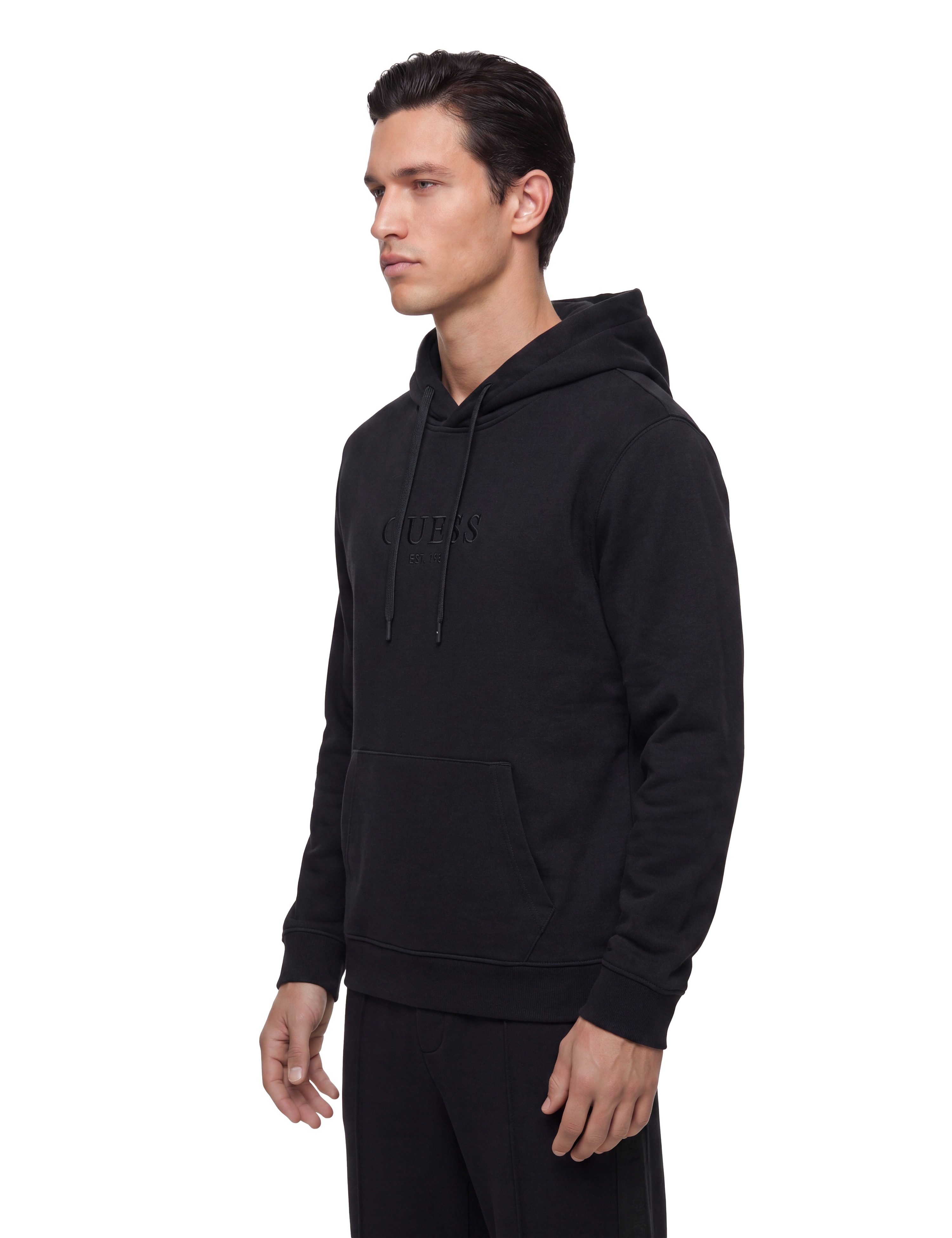 Guess Kapuzensweatshirt Regular Fit, Kapuze mit Kordelzug, Kängurutasche