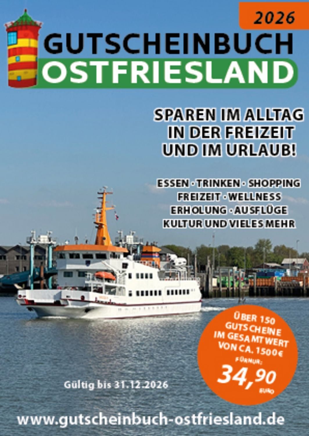 Gutscheinbuch 2026 Ostfriesland inkl. WHV / K. Frano-Systems-Inh. Frank Noever e.
