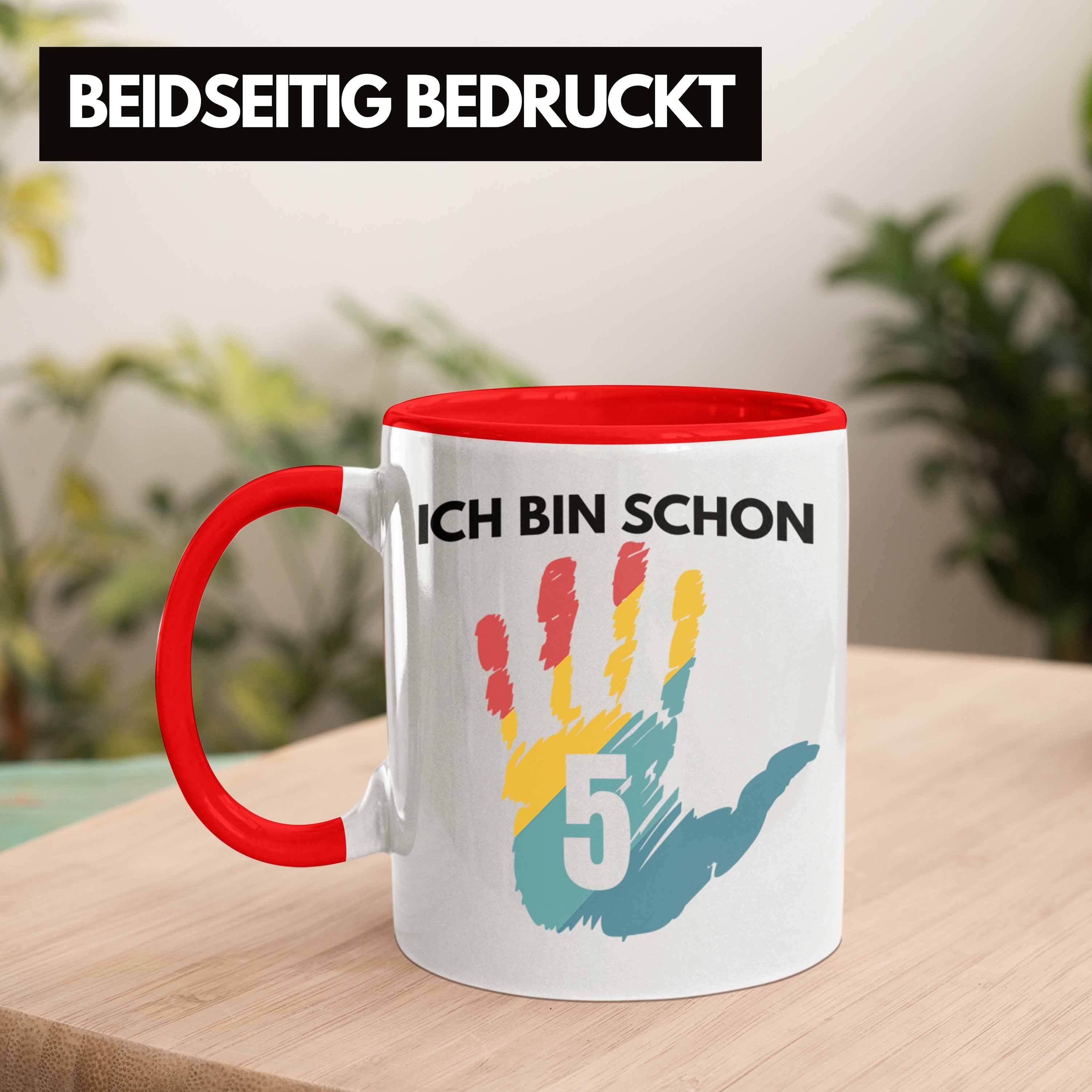 Ich Junge - Bin 5-Jähriger Geschenkidee Geschenk Tasse Tasse Rot Mädchen 5 Trendation Trendation Schon