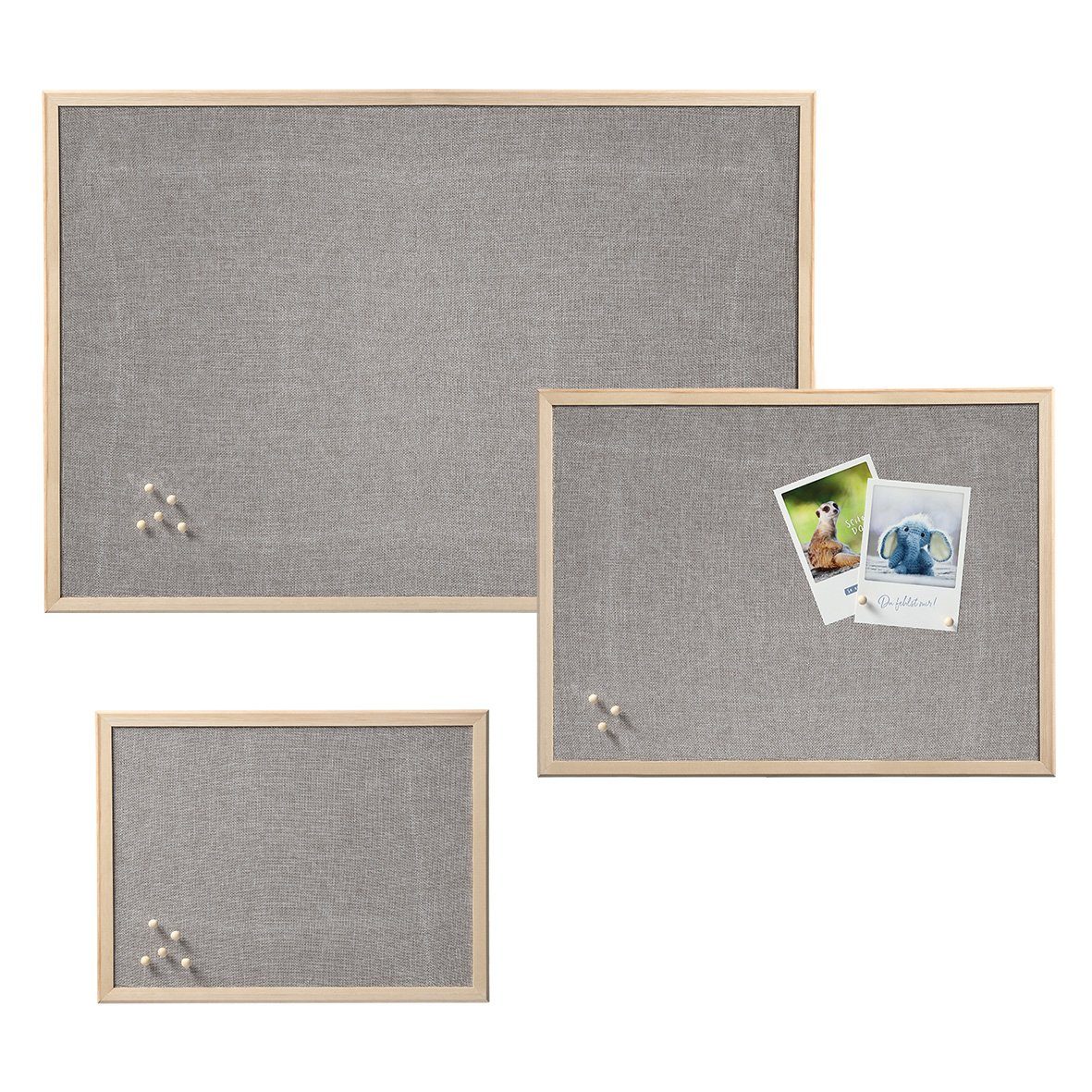 Basera® Pinnwand Pinnwand aus Leinen und Kiefernholz, (1-tlg), 30 x 40 cm – Bild 5 von 5