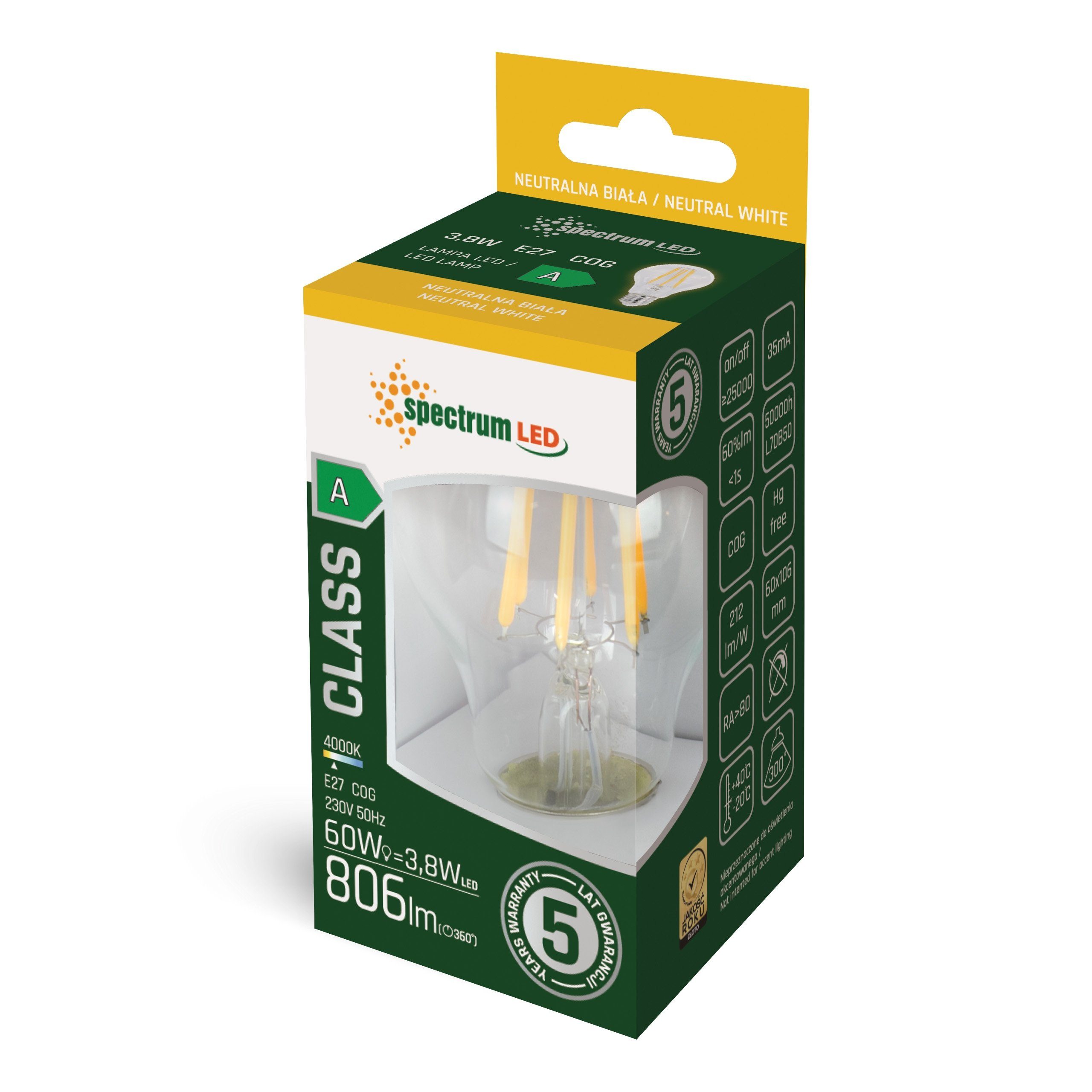 spectrum LED LED-Leuchtmittel LED E27 A60 günstig online kaufen