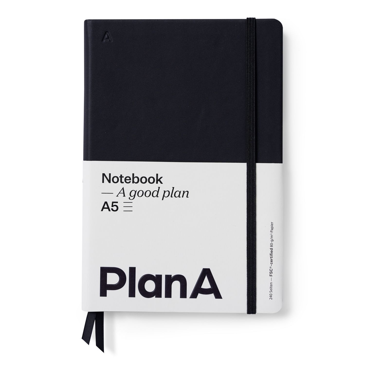 Notizbuch Notizbuch A5 Hardcover Liniert Midnight Black