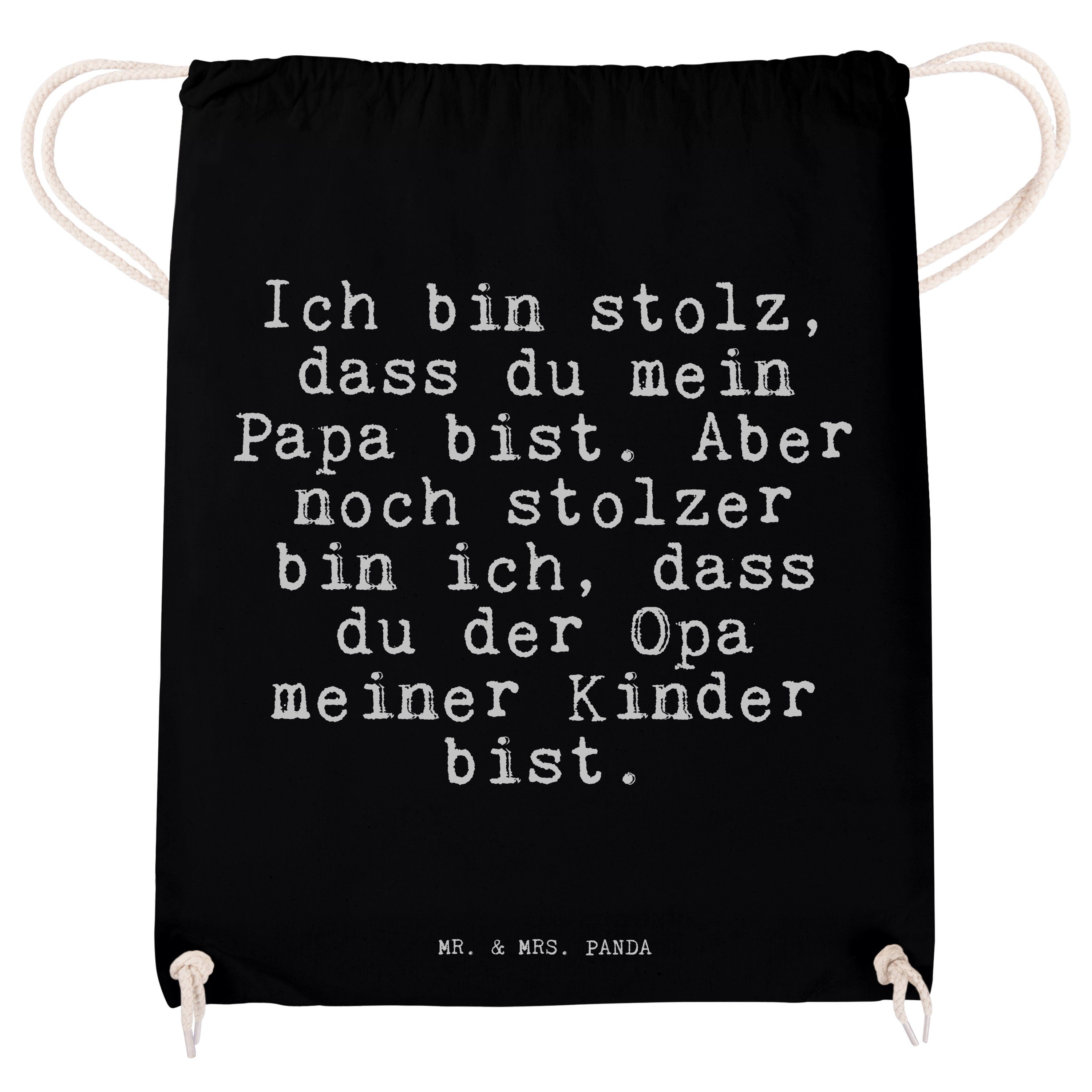 (1-tlg) Sporttasche, - Ich Panda Schwarz Opa Sporttasche dass... Geschenk, Mr. stolz, Mrs. bin - & Spruch,