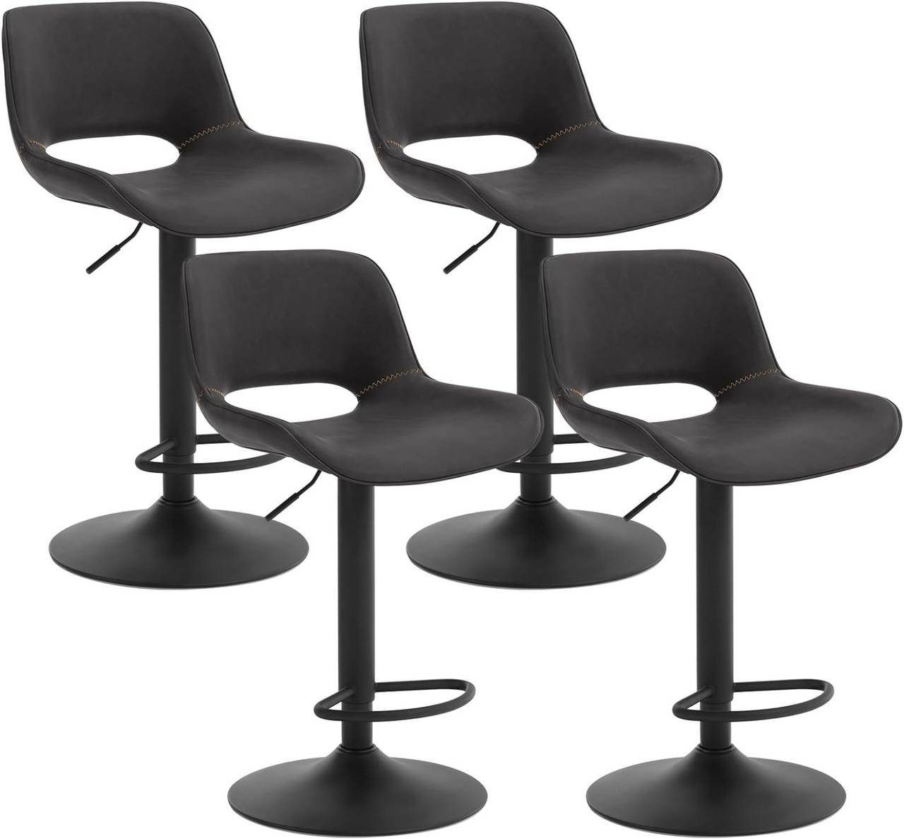 Woltu Barhocker (4 St), höhenverstellbar, Drehhocker, mit Fußstütze günstig online kaufen