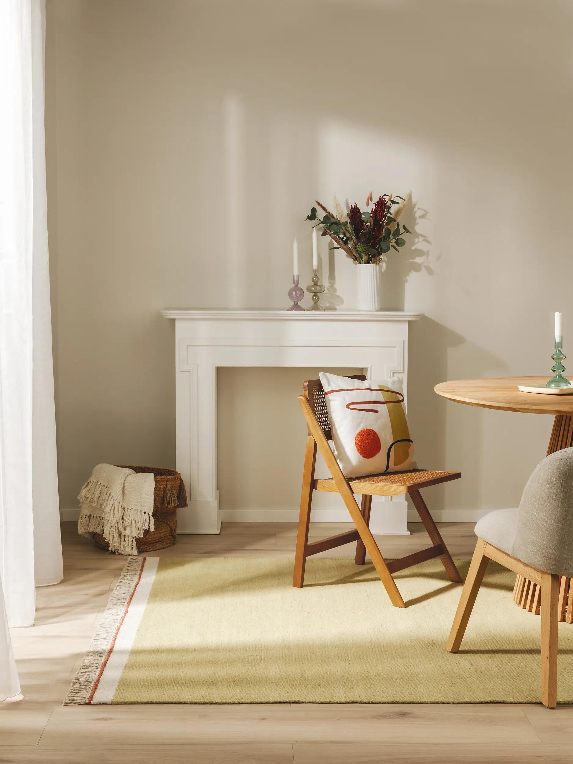benuta Wollteppich Karla, rechteckig, Höhe: 5 mm, Wolle, Teppich Wohnzimmer, Schlafzimmer, Esszimmer, Flur, Hygge