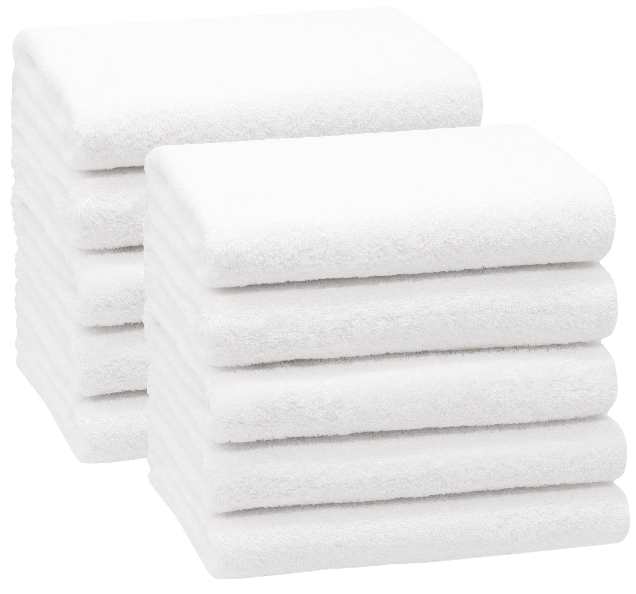 (10-St), Baumwolle, vom 100% weiß cm, 50 Walkfrottier ZOLLNER Handtücher, x 100 Hotelwäschespezialisten