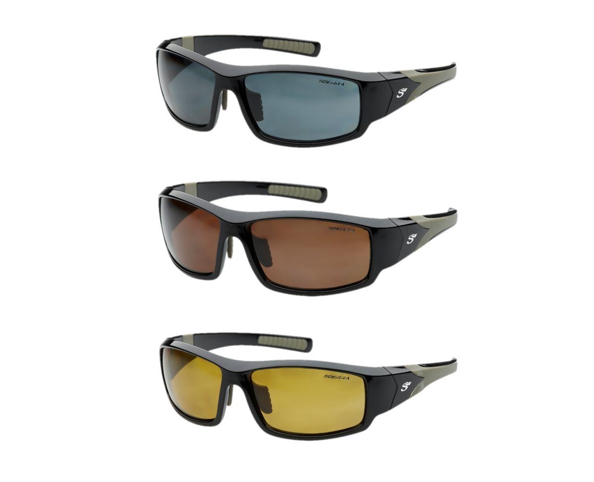 Sonnenbrillen mit Sonnenbrille Einstellbare Fishing Wrap Etui Braun Nasenpads Arround DAM Sunglasses Polarisationsbrillen