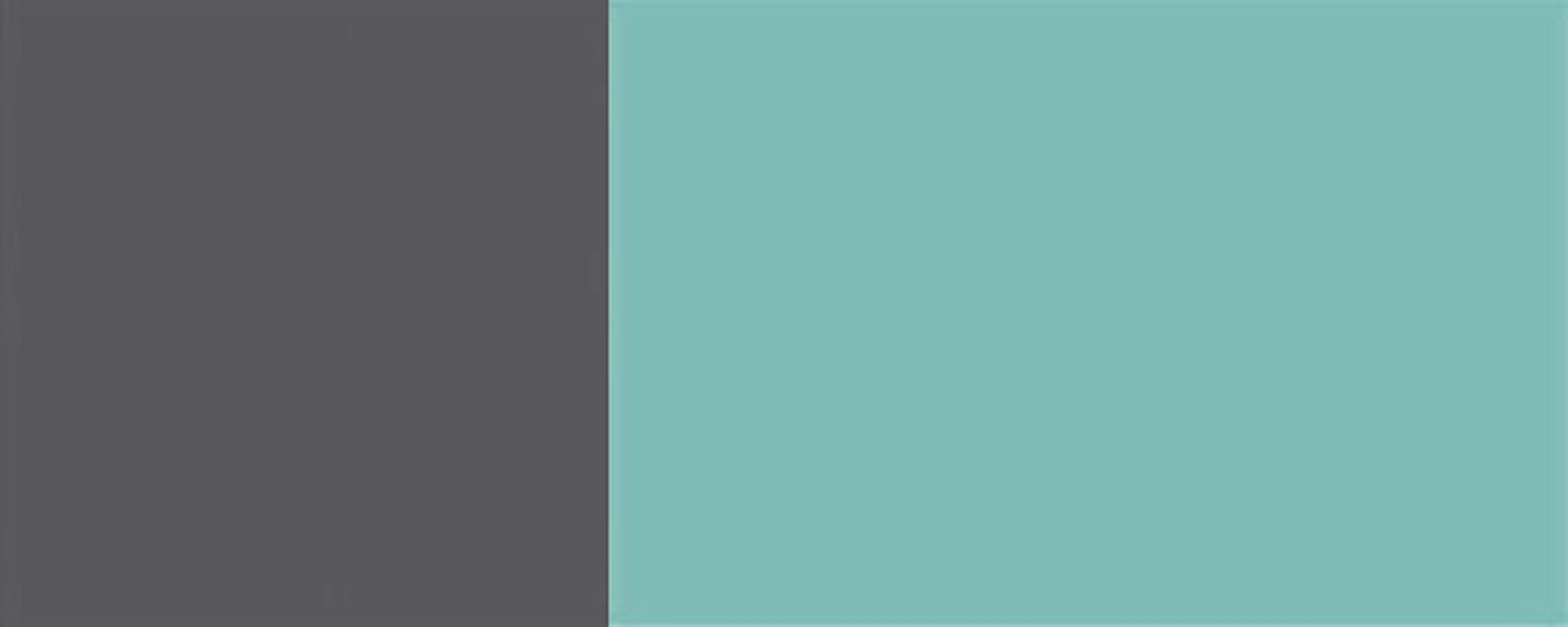 Feldmann-Wohnen Herdumbauschrank Napoli (Napoli) Front- 60cm mit und Hochglanz wählbar 1 RAL grifflos Korpusfarbe lichtgrün Klapptür 6027