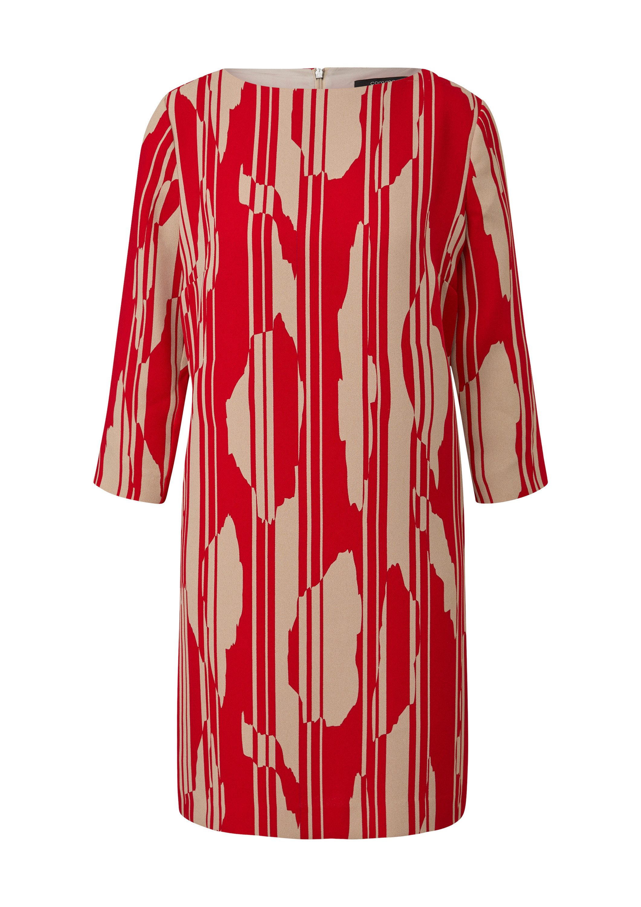 comma Minikleid Kleid Crêpe-Kleid mit Allover-Print günstig online kaufen